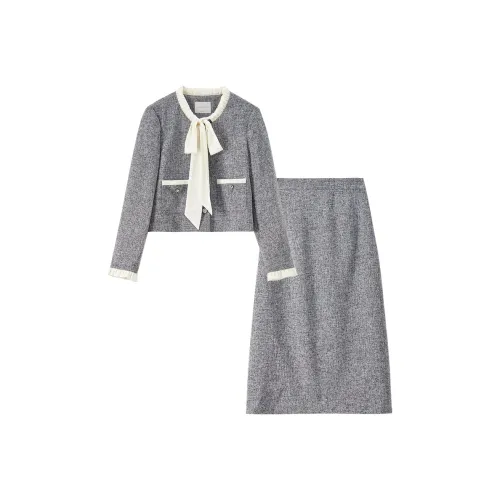 SENTUBILA Dark Photinia Gray Women's Casual Suits SENTUBILA Темный Фотиния Серый Женские Повседневные Костюмы