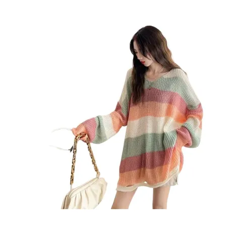 ZVJH Радужный Женский Трикотаж