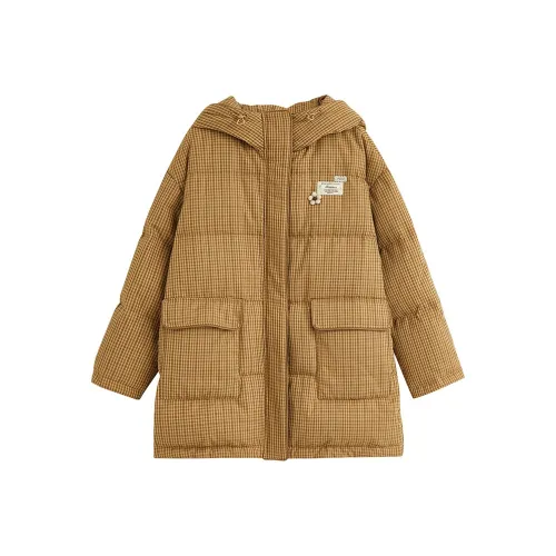 Inman Желтая клетка Женские пуховики