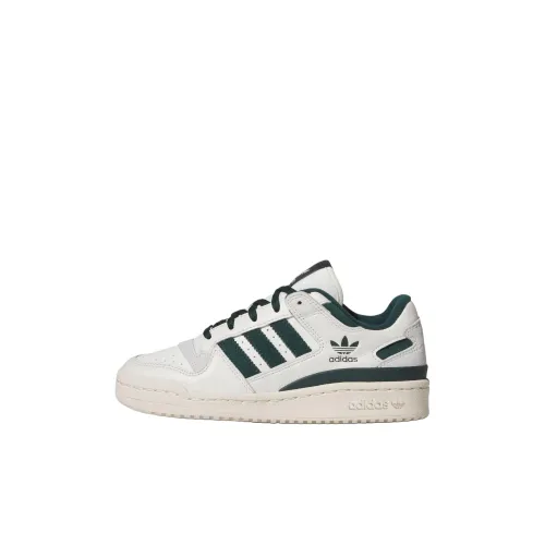 Adidas Originals FORUM Low Топ Детские Скейтбординги Белый Зеленый Подростки