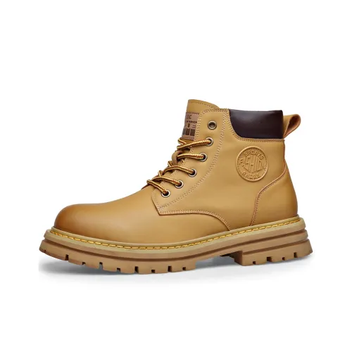 YEDANI Короткий ботинок Martin 4CM Мужской Желтый