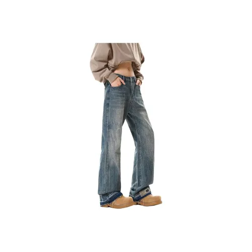 NEAR HERE Синий Унисекс Джинсы