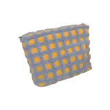 Цветовой блок, косметичка, синий, клетка, 1 размер