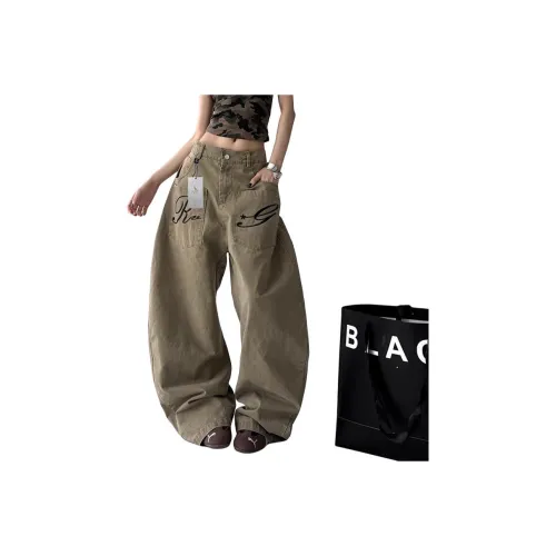 Kangaroo Коричневый Унисекс Джинсы