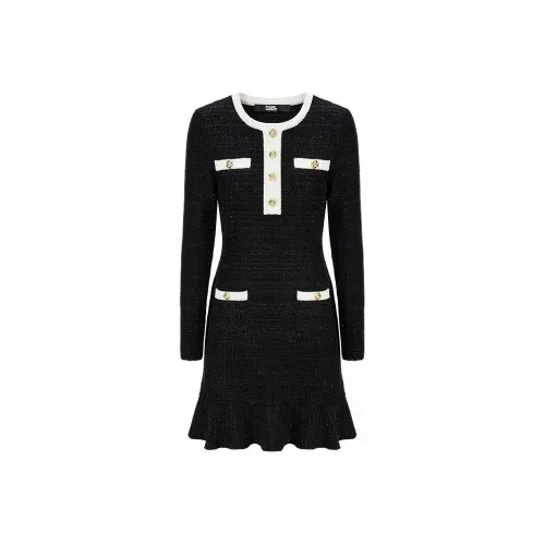 Karl Lagerfeld Длинное платье с длинными рукавами женское