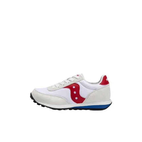 Saucony Trainer 80 Амортизация Низкий Топ Детская Беговая Обувь Белый Красный Для Детей Возрастом 3-7 Лет