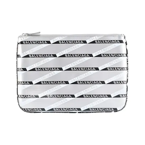 Balenciaga Клатч из коровьей кожи стандартный женский серебряный