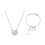 Ожерелье с котенком + браслет (1 пара)