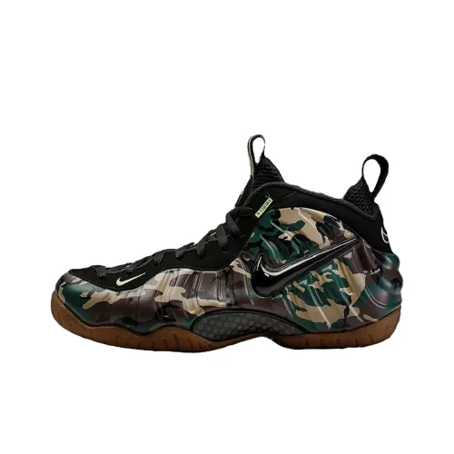 Nike Foamposite Pro Винтажные баскетбольные кроссовки Унисекс Камуфляж Зеленый