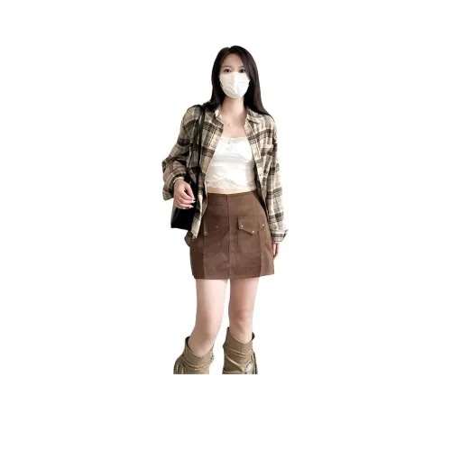 FINDSME GAGA Клетчатая рубашка Женская рубашка