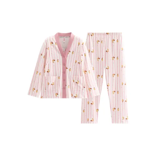 FENTENG FJ26930549 Peach Pink Women's Pajama Sets