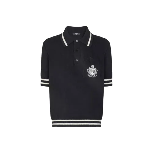 BALMAIN Мужская черная поло