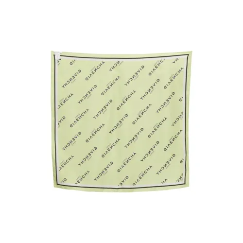 Шарфы из шелка Givenchy унисекс желтые