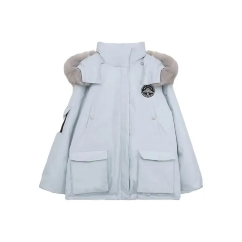 SNZX Светло-синяя парка с пуховиком женские пуховики утепленные куртки