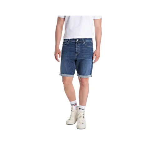 REPLAY Blue Men's Denim Shorts REPLAY Синий Мужские Джинсовые Шорты