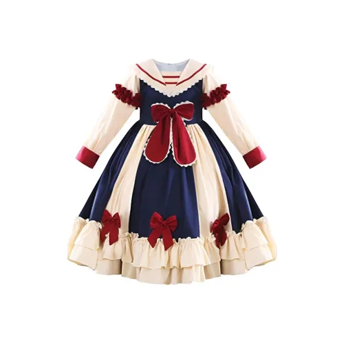 Meter Детский Осенний Зимний Лолита Юбка Женский Лолита Принцесс Платье