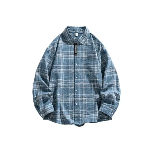 RVANGUARD Джинсовый синий Унисекс Рубашки