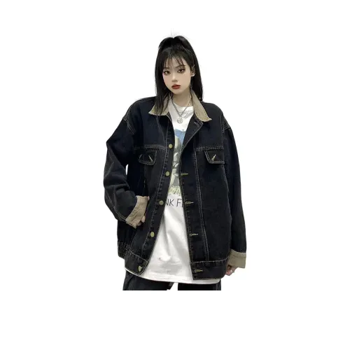 REXSHION Черный Унисекс Джинсовые куртки