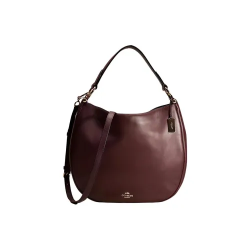 COACH Mae Перчаточная дубленая кожа Сумка Сумка через плечо Сумка через плечо Большая Женская Бычья кровь Красный