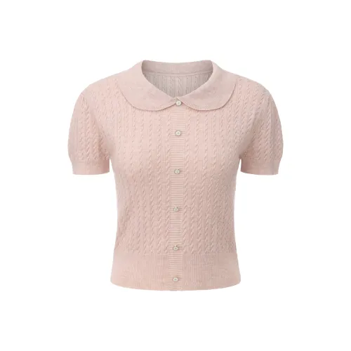 CHIWAWAMEME Пыльно-розовый Женский Трикотаж