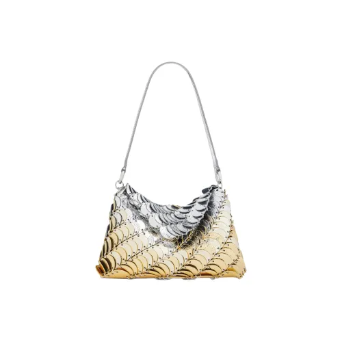 Paco Rabanne Коровья кожа Сумка Сумка через плечо Женская Серебряная Золотая