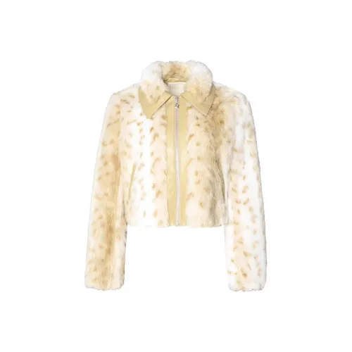 ONE T Леопардовый принт Женские Меховые изделия