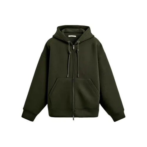 ZARA Темно-зеленый Мужской Свитшот