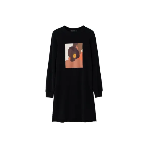 SOON FLOWER Длинное платье с длинными рукавами женское