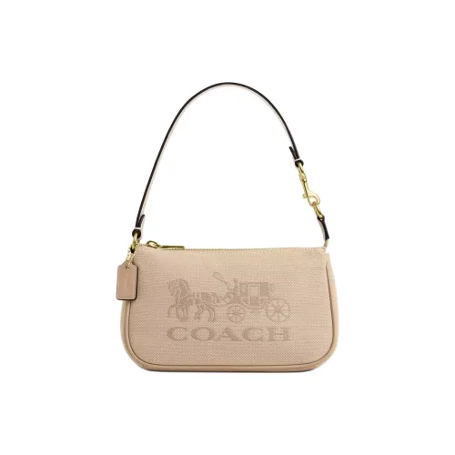 COACH Nolita Холст и Кожа Сумка через плечо Маленькая Женская Deep Natural Смешанный Цвет