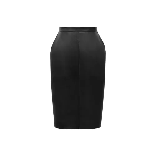 SAINT LAURENT Кожа Длинная Юбка Женская