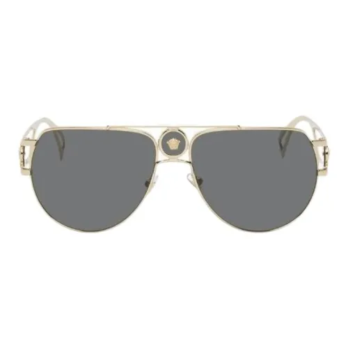 VERSACE Металл Aviator Солнцезащитные очки Мужские Золотые