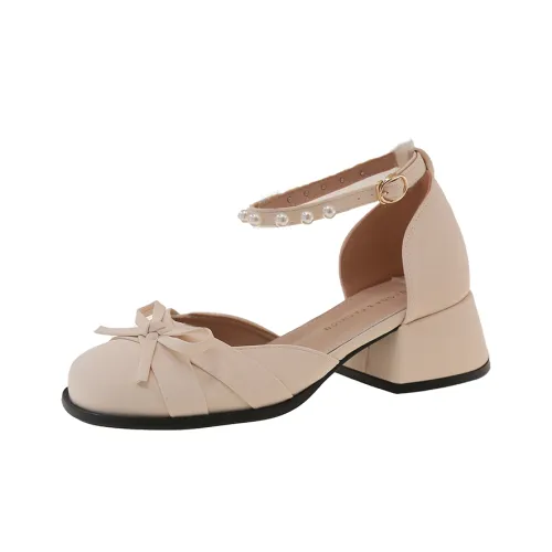 CZRSK Квадратный каблук Mary Jane Женские туфли