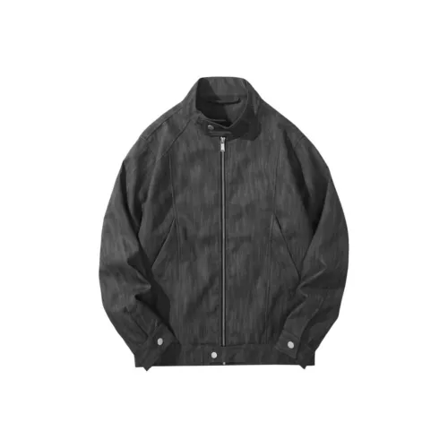 Xiyue Черный Серый Мужская Кожаная Куртка