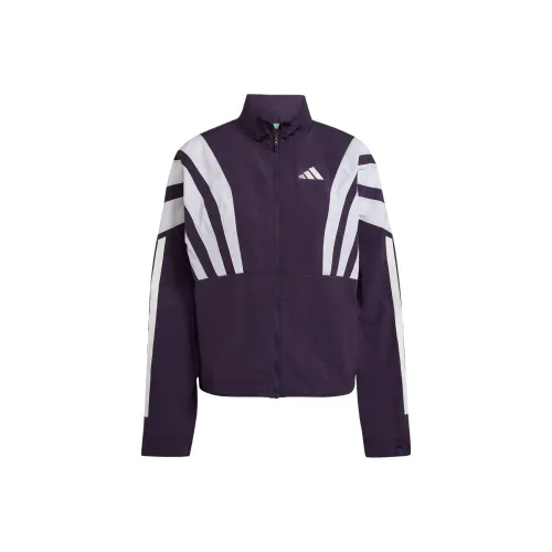 Adidas Adizero Aurora Сливовый Фиолетовый Женская Беговая Куртка