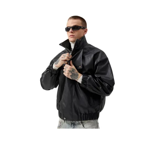 NITENG Кожа Куртка Пальто Мужской