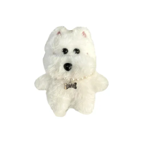 MENGXIAO Cute and Adorable Вест-хайленд Щенок Кость Плюшевый Брелок 10,5 см Высота