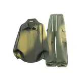 Отложной воротник Свитшот Комплект [Светло-зеленый топ + Светло-зеленые штаны]