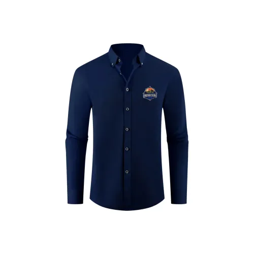 Fan Somi Длинный рукав с застежкой и стразами мужская рубашка