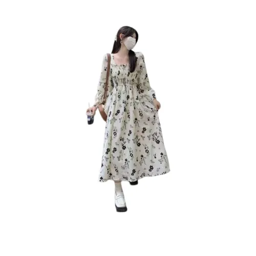 GIUHF Длинное платье с длинными рукавами женское