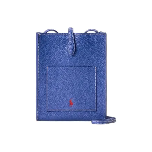 Ralph Lauren Polo Play Личий зернистая кожа Коровья кожа Сумка через плечо Сумка на плечо Женская Медуза Синий