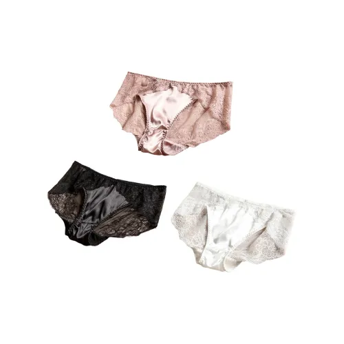 Devanro Белый+Черный+Розовый Женские Трусики-бикини