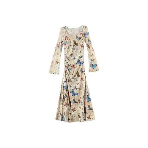 COVT Длинное платье с длинными рукавами женское