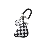 Треугольник, шахматный узор, сумка, смайлик, украшение