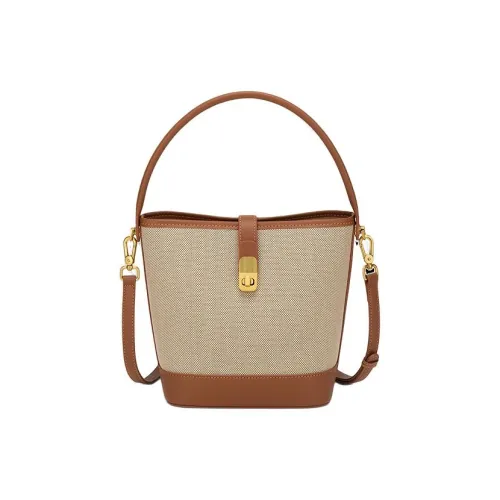 CinvaiKrose Коровья кожа с синтетической кожей ведрообразная сумка средний размер женский хаки черный