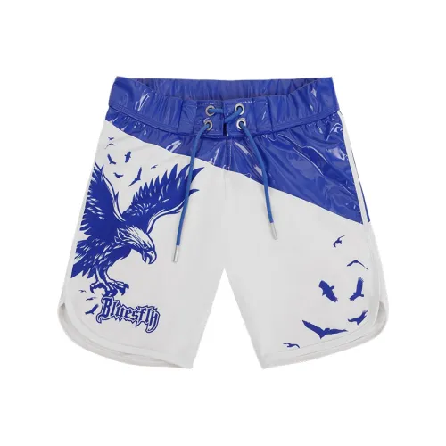 BLUESFLY Синий с Белым Lettering Мужские Спортивные Шорты