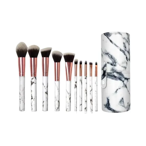 WNNIDEO 10 шт Marble Pattern Трубчатые Щетки с Мраморный ПУ (полиуретан) Чехол Makeup Brush Лучшие Продажи Красота Набор Щетка