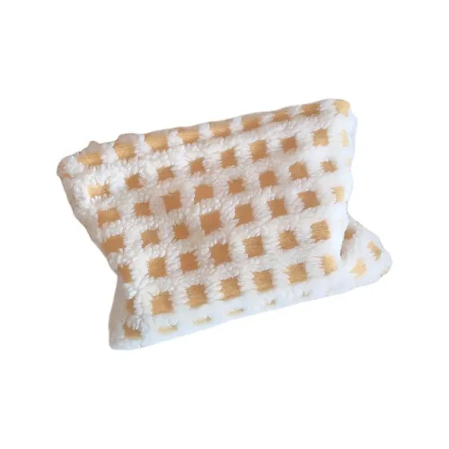 MUXI BABY Минималистский стиль Цветовой блок Клетчатый Косметичка Овечья шерсть Большая вместимость Портативный Клатч Хранение