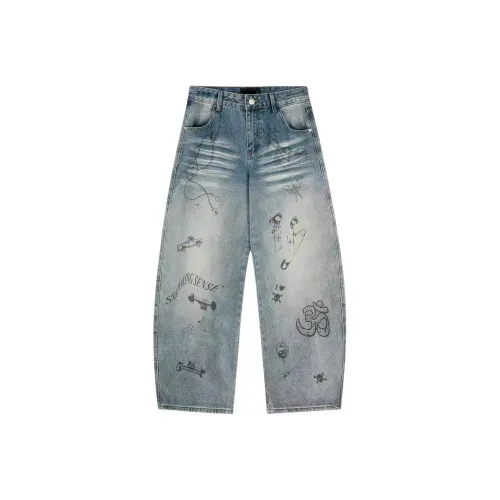 ENPofficial Весна And Осенний Джинсы Модный бренд Cleanfit Шаровары Роскошная уличная одежда Дизайн Брюки Унисекс