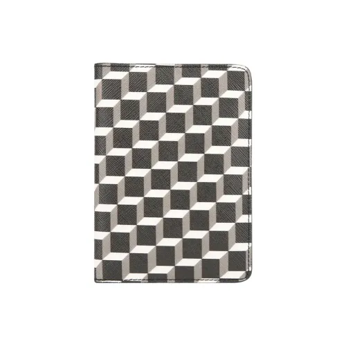 Pierre Hardy Телячья кожа Держатель для паспорта Унисекс Черный Белый