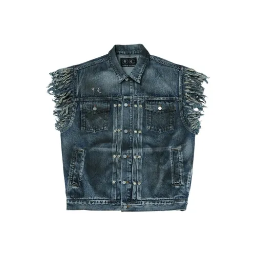 THUG CLUB FW25 TC Angels Джинсовый жилет Унисекс